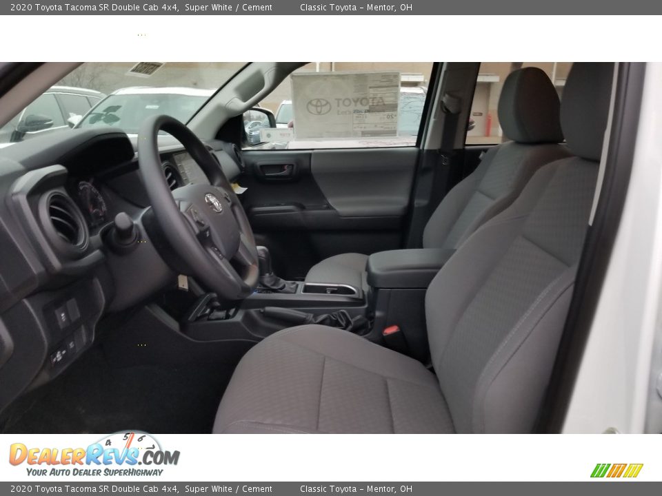 2020 Toyota Tacoma SR Double Cab 4x4 Super White / Cement Photo #2