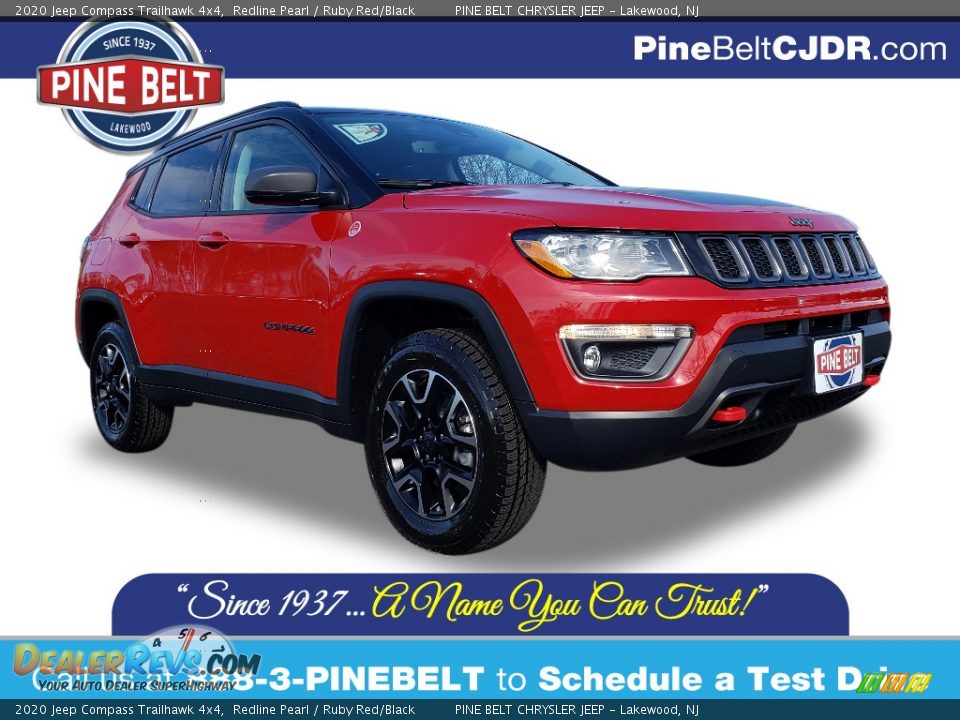 2020 Jeep Compass Trailhawk 4x4 Redline Pearl / Ruby Red/Black Photo #1