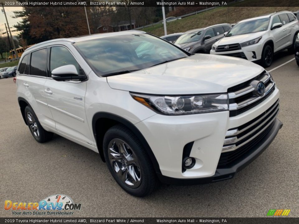 2019 Toyota Highlander Hybrid Limited AWD Blizzard Pearl White / Almond Photo #1