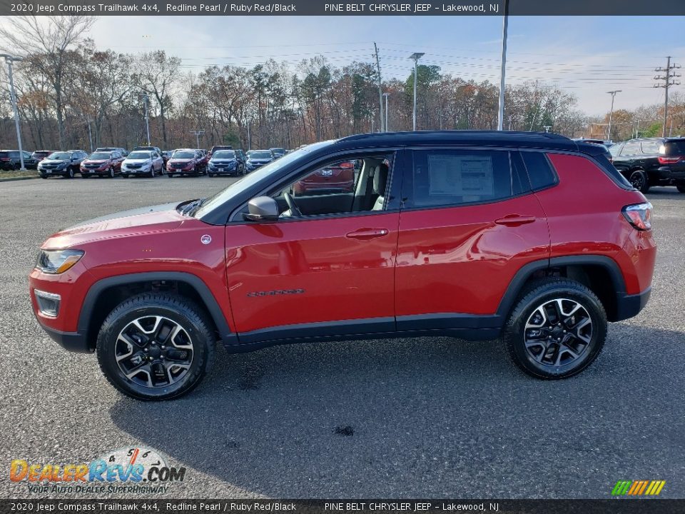 2020 Jeep Compass Trailhawk 4x4 Redline Pearl / Ruby Red/Black Photo #3