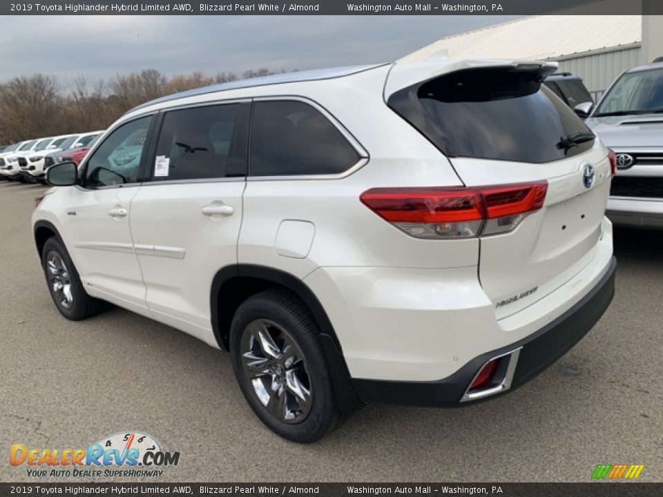 2019 Toyota Highlander Hybrid Limited AWD Blizzard Pearl White / Almond Photo #8