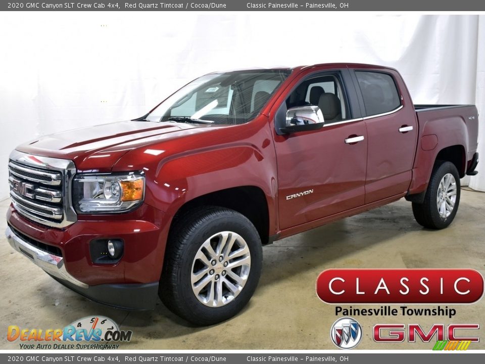 2020 GMC Canyon SLT Crew Cab 4x4 Red Quartz Tintcoat / Cocoa/Dune Photo #1