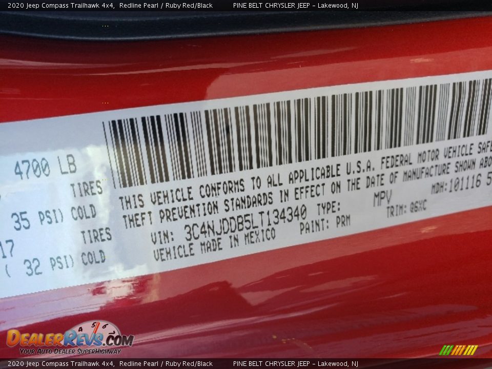 2020 Jeep Compass Trailhawk 4x4 Redline Pearl / Ruby Red/Black Photo #9