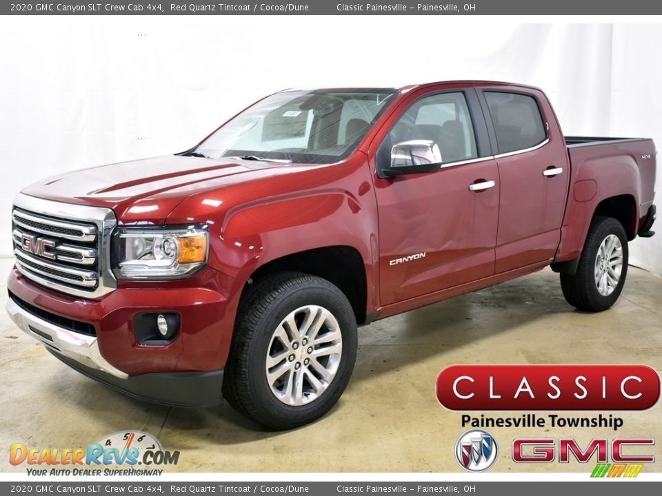 2020 GMC Canyon SLT Crew Cab 4x4 Red Quartz Tintcoat / Cocoa/Dune Photo #1