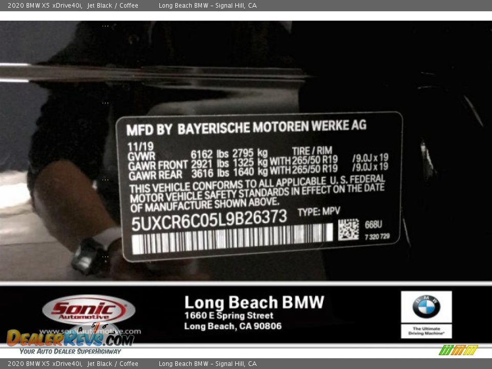 2020 BMW X5 xDrive40i Jet Black / Coffee Photo #11