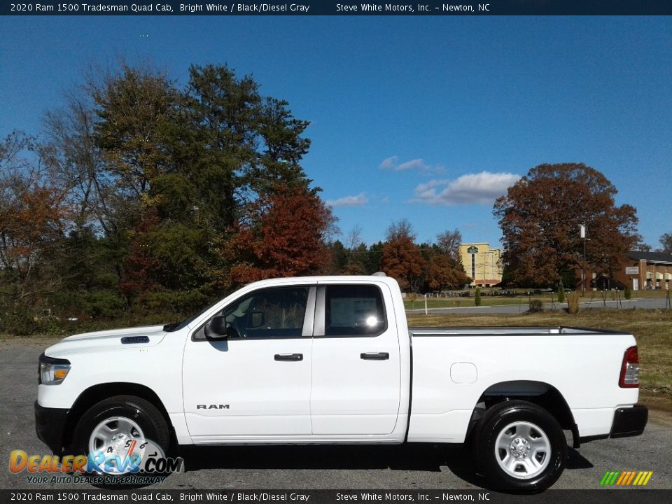 2020 Ram 1500 Tradesman Quad Cab Bright White / Black/Diesel Gray Photo #1