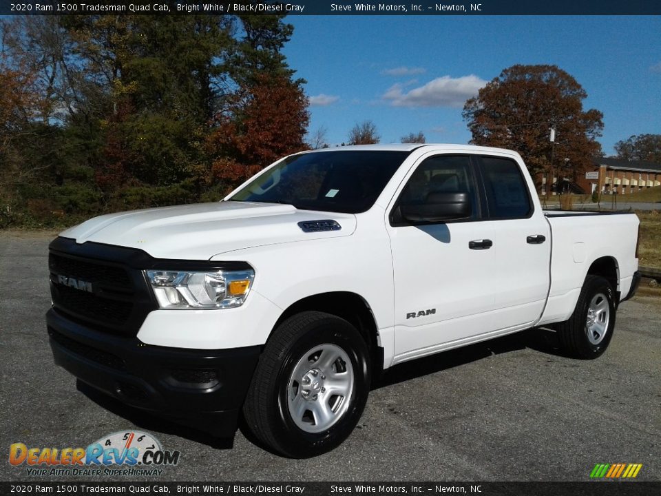 2020 Ram 1500 Tradesman Quad Cab Bright White / Black/Diesel Gray Photo #2