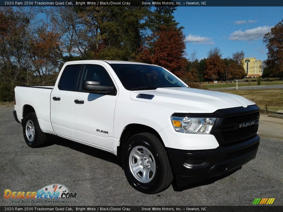 2020 Ram 1500 Tradesman Quad Cab Bright White / Black/Diesel Gray Photo #4