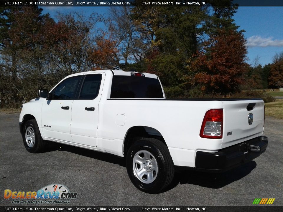 2020 Ram 1500 Tradesman Quad Cab Bright White / Black/Diesel Gray Photo #8
