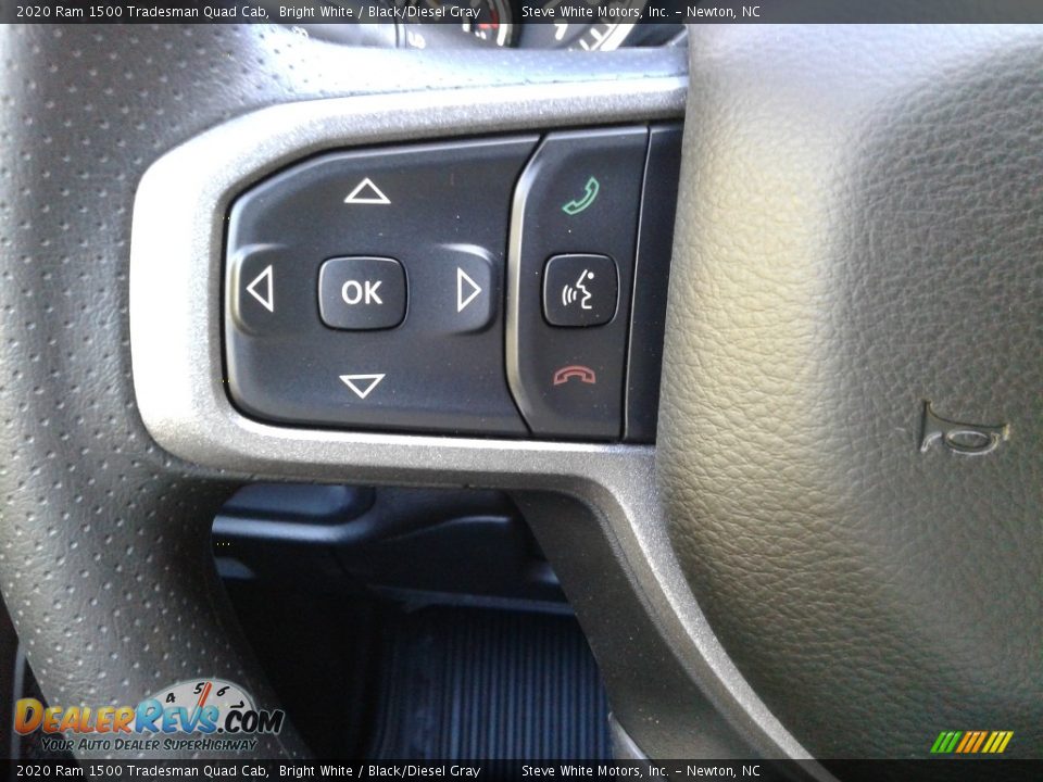 2020 Ram 1500 Tradesman Quad Cab Bright White / Black/Diesel Gray Photo #15