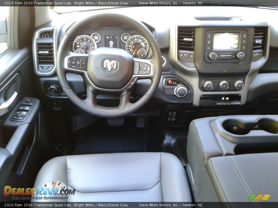 2020 Ram 1500 Tradesman Quad Cab Bright White / Black/Diesel Gray Photo #24