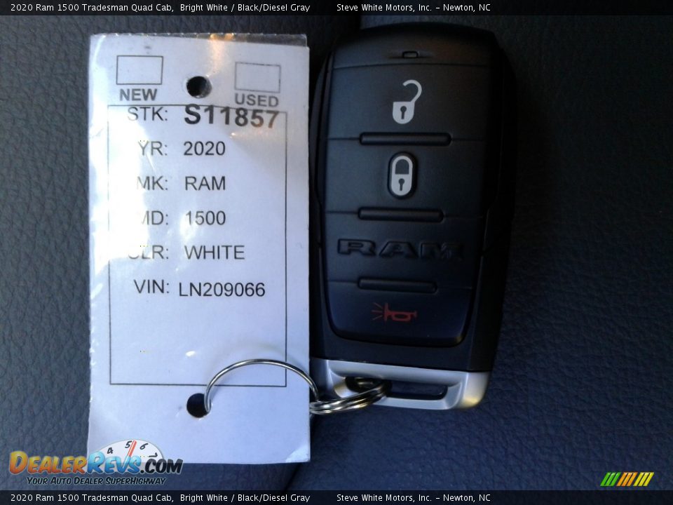 2020 Ram 1500 Tradesman Quad Cab Bright White / Black/Diesel Gray Photo #25