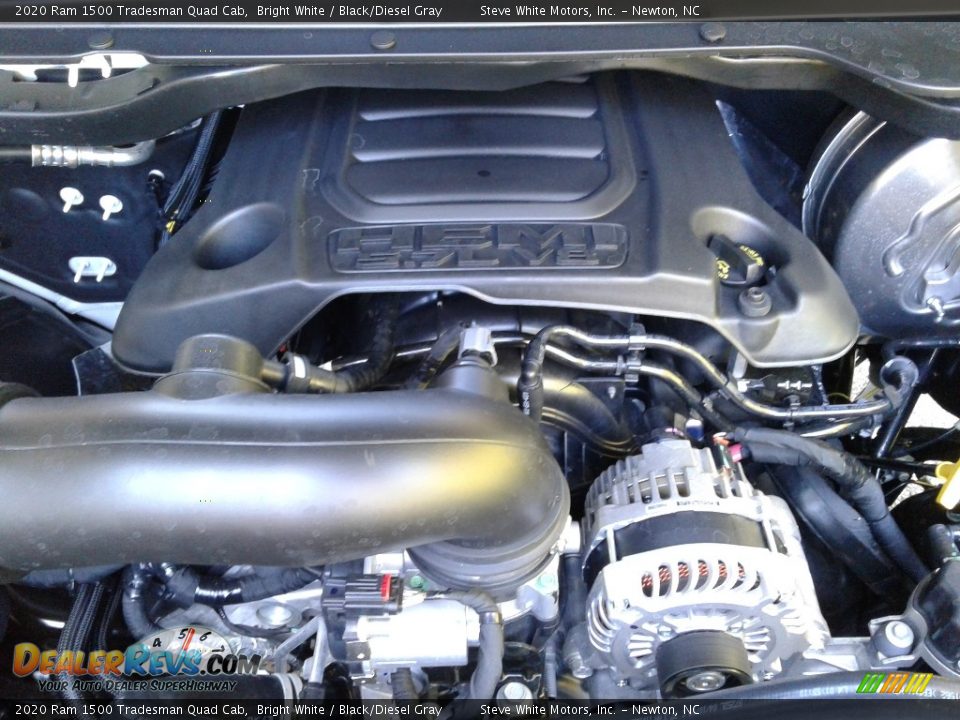 2020 Ram 1500 Tradesman Quad Cab Bright White / Black/Diesel Gray Photo #26