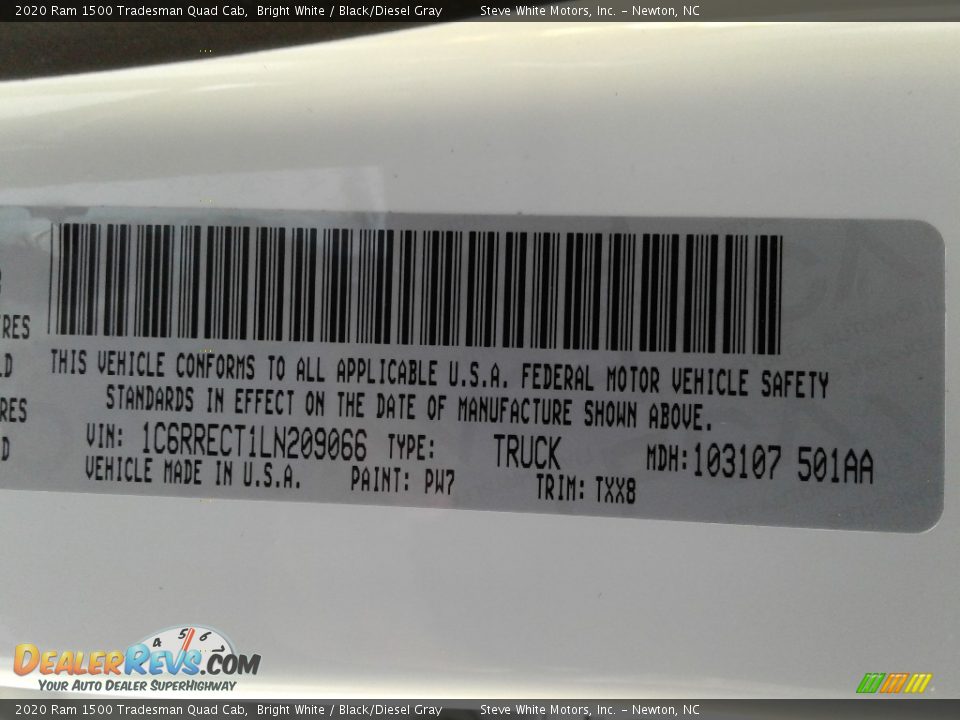 2020 Ram 1500 Tradesman Quad Cab Bright White / Black/Diesel Gray Photo #27