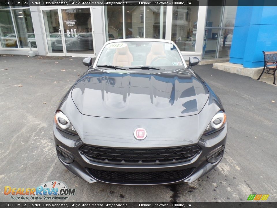 2017 Fiat 124 Spider Lusso Roadster Grigio Moda Meteor Grey / Saddle Photo #2