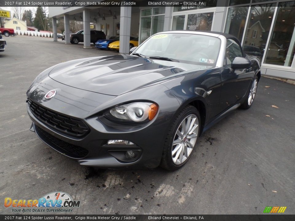 2017 Fiat 124 Spider Lusso Roadster Grigio Moda Meteor Grey / Saddle Photo #8