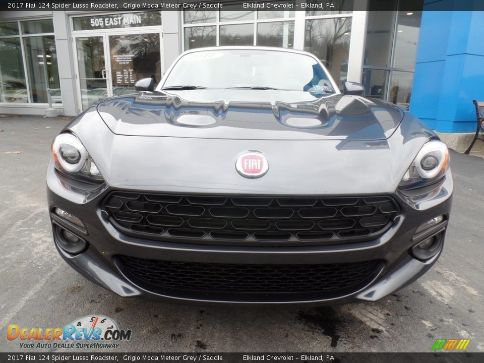 2017 Fiat 124 Spider Lusso Roadster Grigio Moda Meteor Grey / Saddle Photo #10