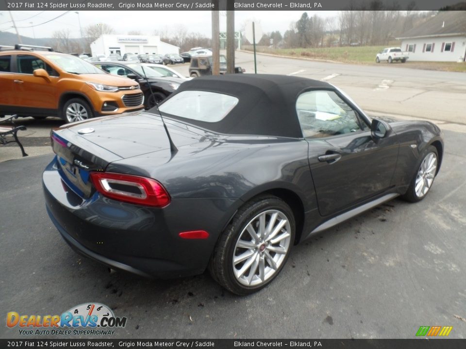 2017 Fiat 124 Spider Lusso Roadster Grigio Moda Meteor Grey / Saddle Photo #14