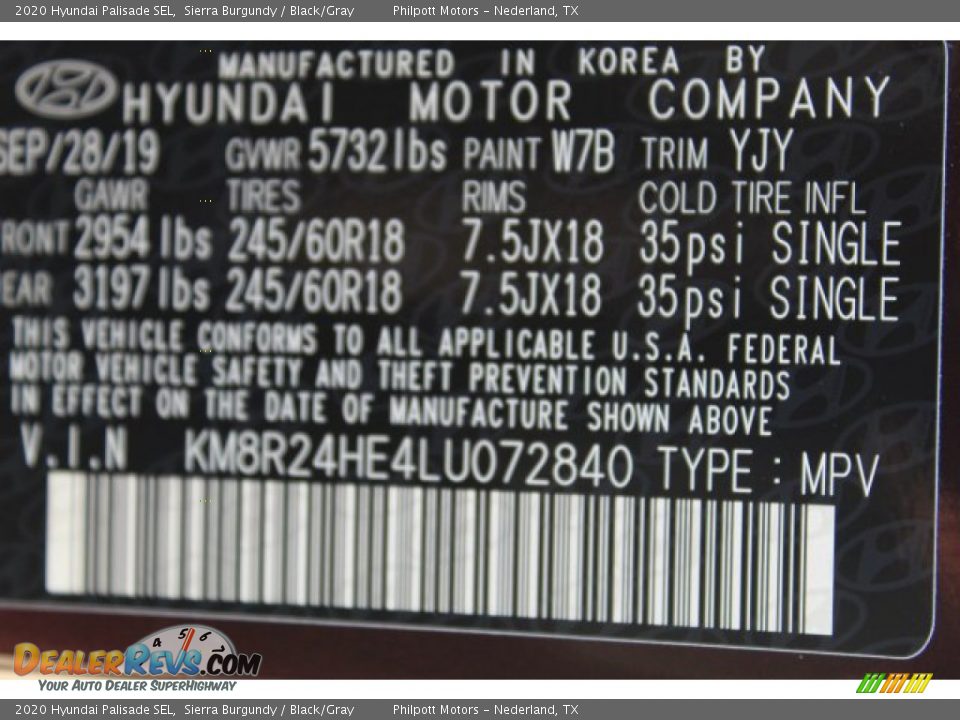 2020 Hyundai Palisade SEL Sierra Burgundy / Black/Gray Photo #28