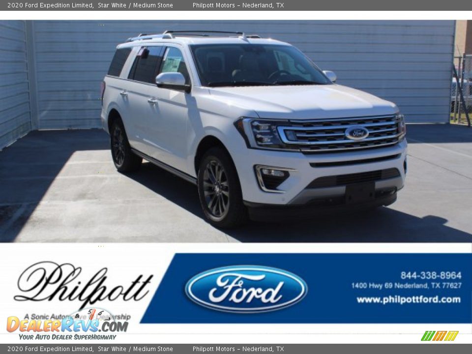 2020 Ford Expedition Limited Star White / Medium Stone Photo #1