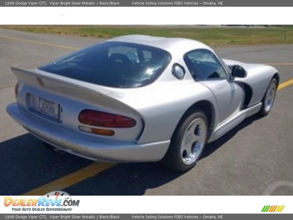 1998 Dodge Viper GTS Viper Bright Silver Metallic / Black/Black Photo #3