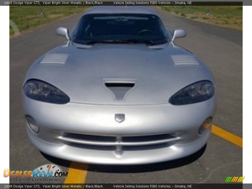 1998 Dodge Viper GTS Viper Bright Silver Metallic / Black/Black Photo #9