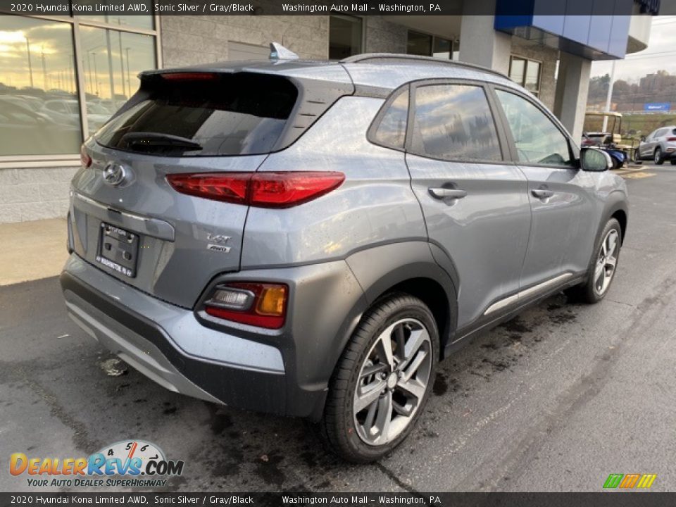2020 Hyundai Kona Limited AWD Sonic Silver / Gray/Black Photo #4