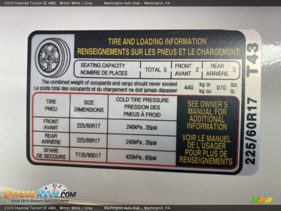 2020 Hyundai Tucson SE AWD Winter White / Gray Photo #9