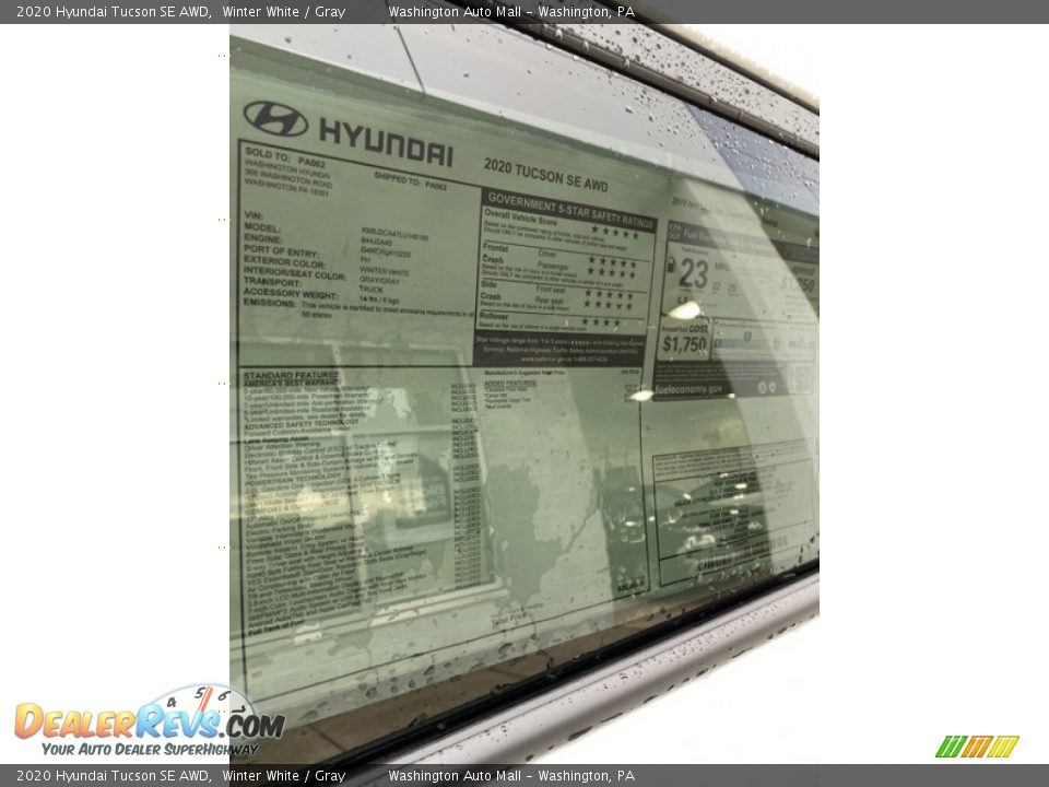 2020 Hyundai Tucson SE AWD Winter White / Gray Photo #15