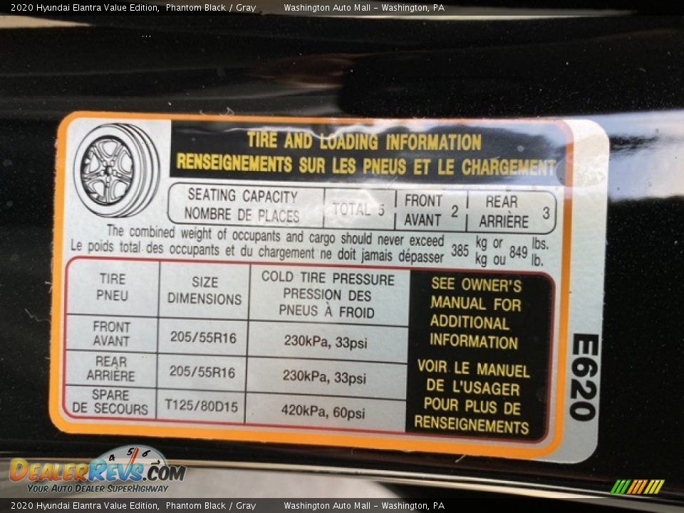 2020 Hyundai Elantra Value Edition Phantom Black / Gray Photo #9