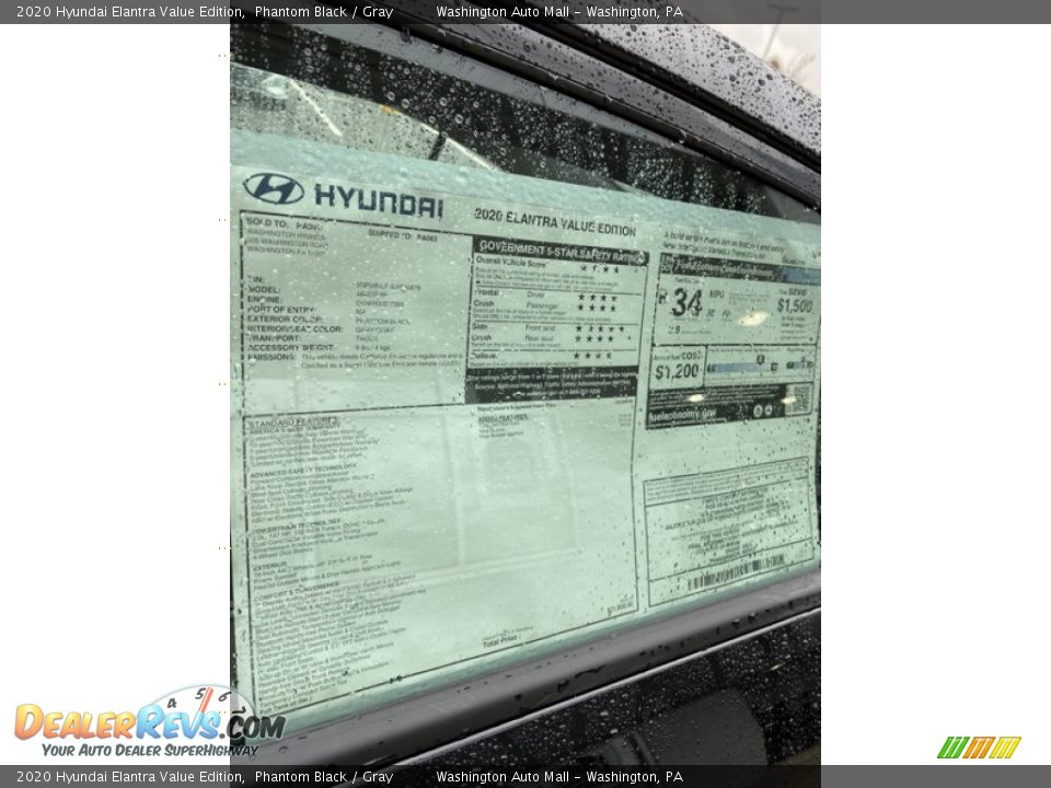 2020 Hyundai Elantra Value Edition Phantom Black / Gray Photo #17