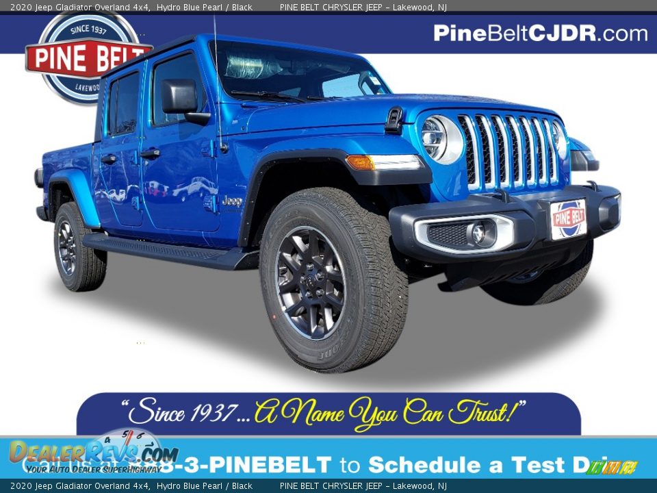 2020 Jeep Gladiator Overland 4x4 Hydro Blue Pearl / Black Photo #1