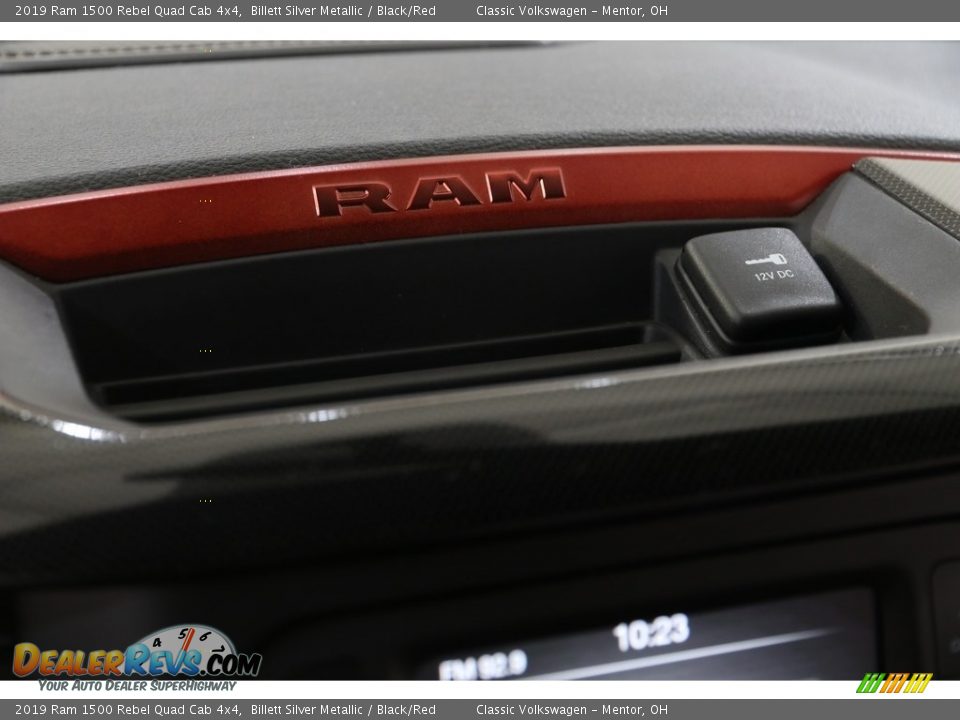 2019 Ram 1500 Rebel Quad Cab 4x4 Billett Silver Metallic / Black/Red Photo #10
