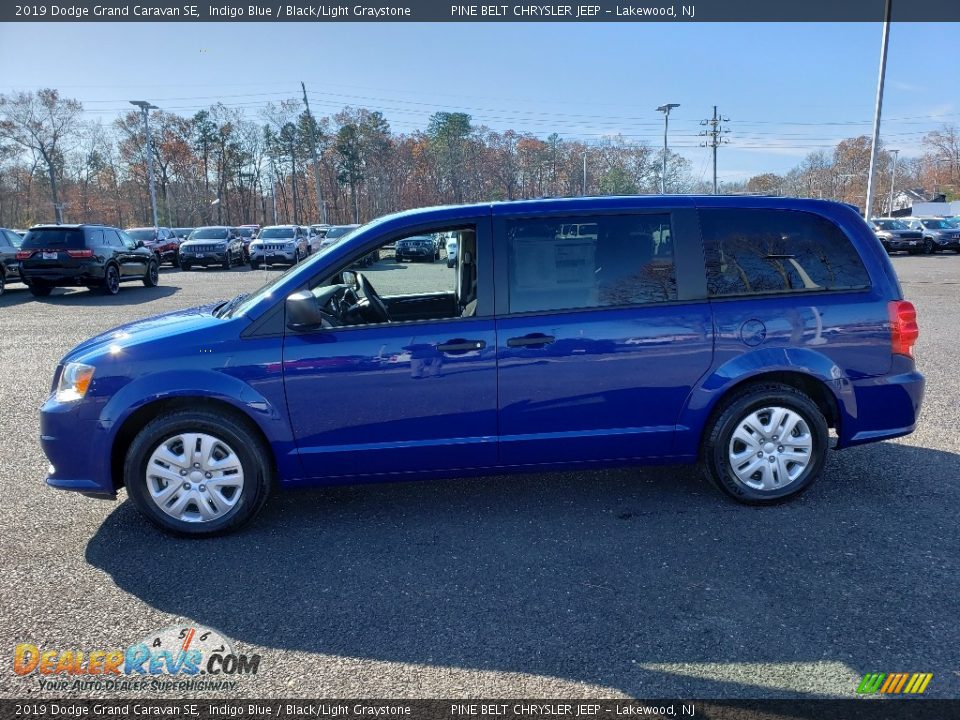 2019 Dodge Grand Caravan SE Indigo Blue / Black/Light Graystone Photo #3