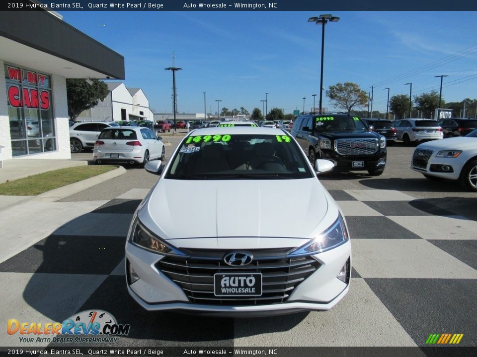 2019 Hyundai Elantra SEL Quartz White Pearl / Beige Photo #2