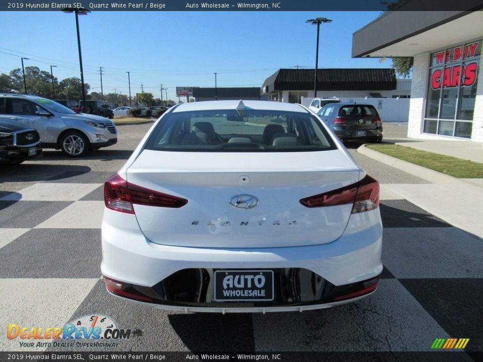 2019 Hyundai Elantra SEL Quartz White Pearl / Beige Photo #4