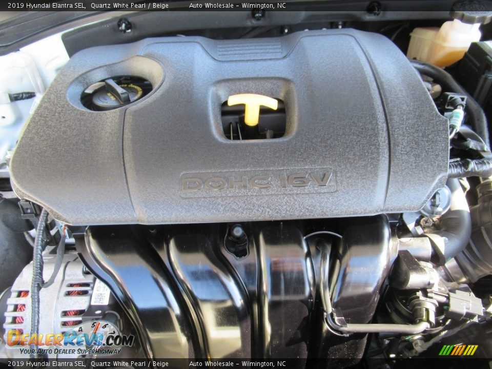 2019 Hyundai Elantra SEL Quartz White Pearl / Beige Photo #6