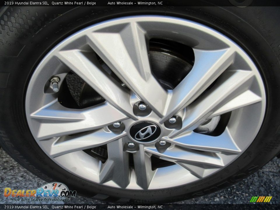 2019 Hyundai Elantra SEL Quartz White Pearl / Beige Photo #7