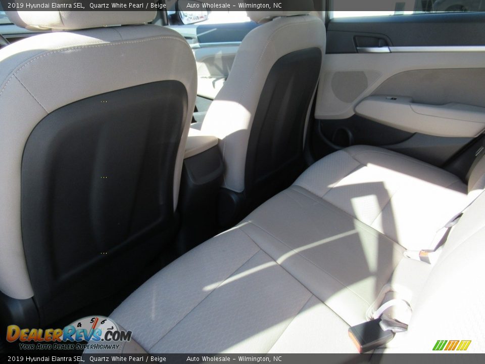 2019 Hyundai Elantra SEL Quartz White Pearl / Beige Photo #11