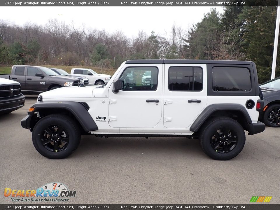 2020 Jeep Wrangler Unlimited Sport 4x4 Bright White / Black Photo #2