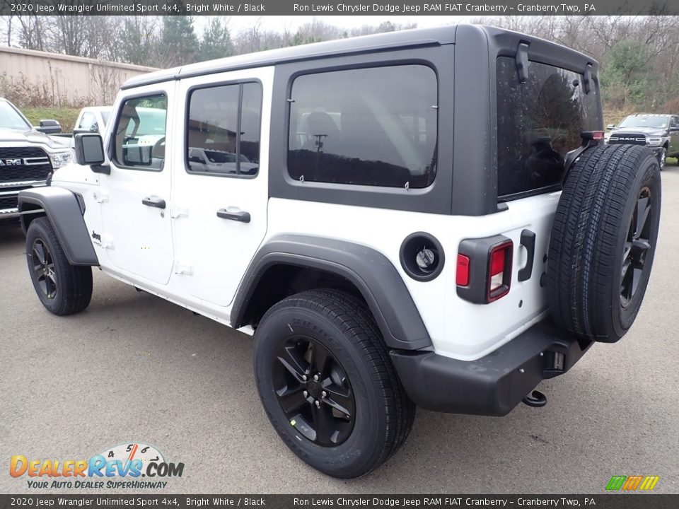 2020 Jeep Wrangler Unlimited Sport 4x4 Bright White / Black Photo #3