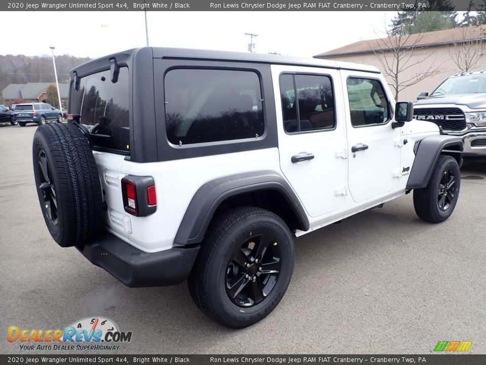 2020 Jeep Wrangler Unlimited Sport 4x4 Bright White / Black Photo #5