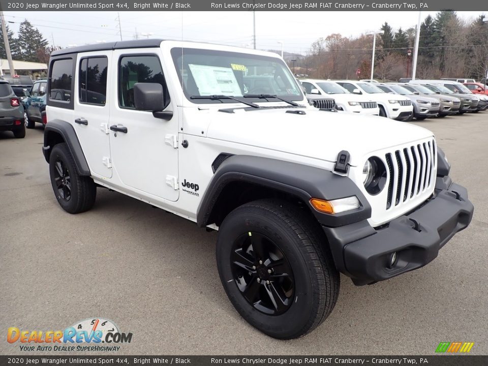 2020 Jeep Wrangler Unlimited Sport 4x4 Bright White / Black Photo #7