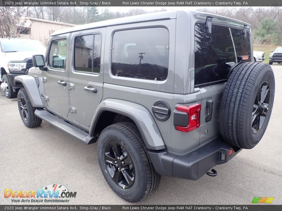 2020 Jeep Wrangler Unlimited Sahara 4x4 Sting-Gray / Black Photo #3