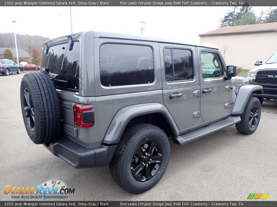 2020 Jeep Wrangler Unlimited Sahara 4x4 Sting-Gray / Black Photo #5