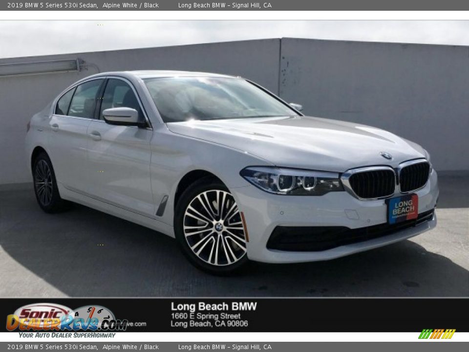 2019 BMW 5 Series 530i Sedan Alpine White / Black Photo #1