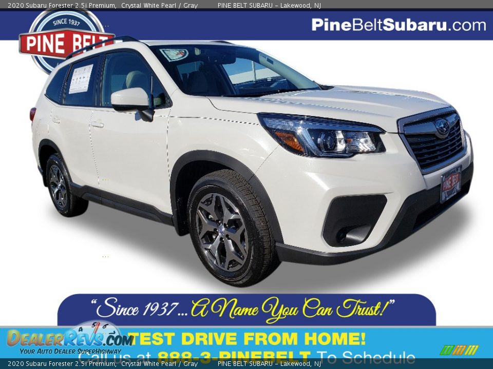 2020 Subaru Forester 2.5i Premium Crystal White Pearl / Gray Photo #1