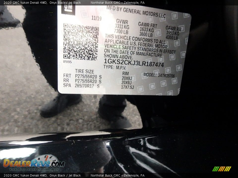 2020 GMC Yukon Denali 4WD Onyx Black / Jet Black Photo #12