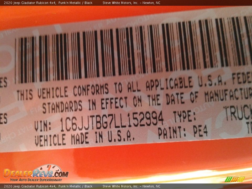 2020 Jeep Gladiator Rubicon 4x4 Punk'n Metallic / Black Photo #34