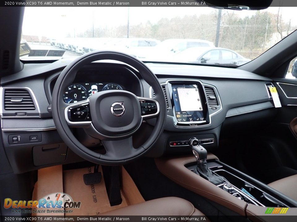 Maroon Interior - 2020 Volvo XC90 T6 AWD Momentum Photo #9